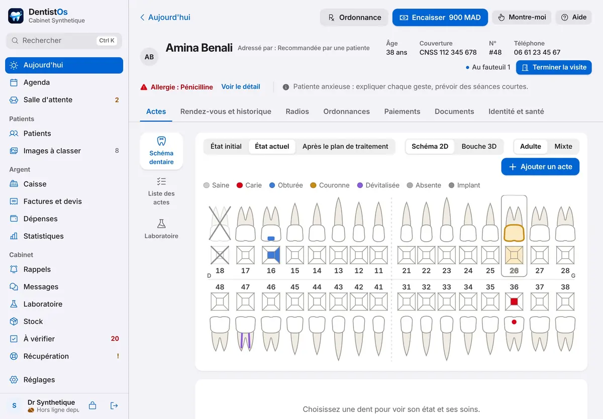 Le dossier sur tablette